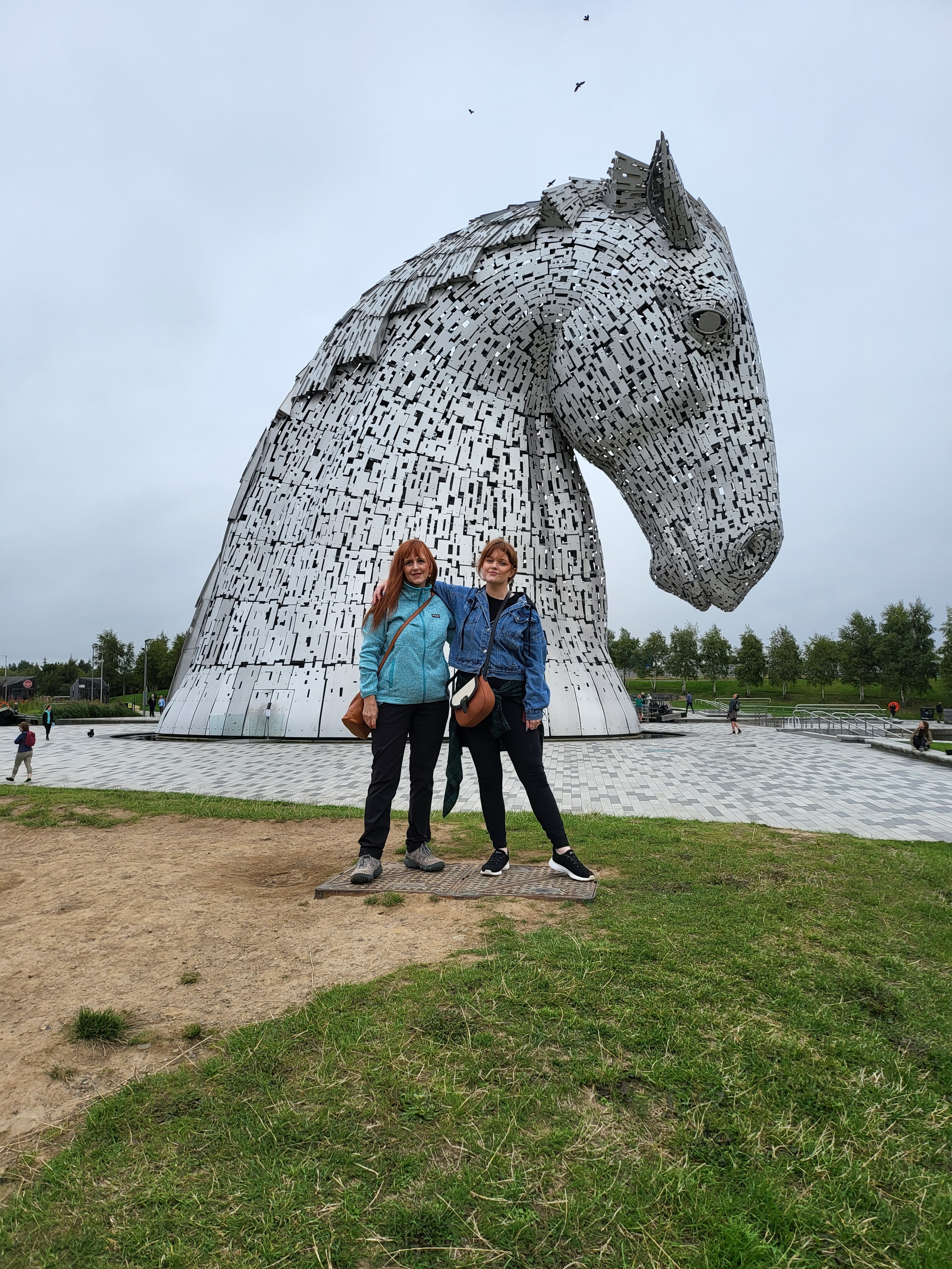 The Kelpies horse head sculptures at Helix Park, Scotland